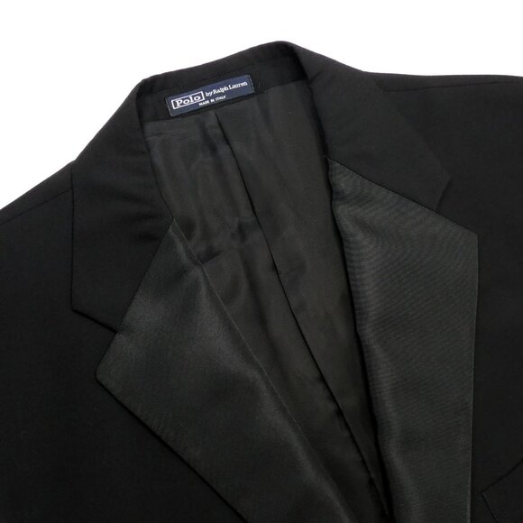 Polo Ralph Lauren Tuxedo Suit Men’s Black Wool Grosgrain Satin Lapel 48 Italy - Picture 15 of 15